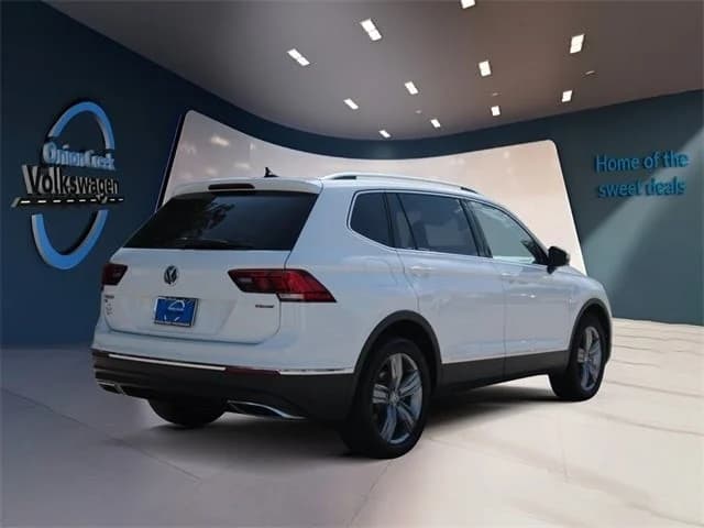 back view of a 2021 volkswagen tiguan for family road trip